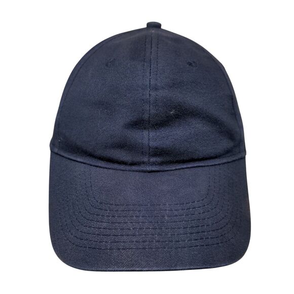 George Strapback Hat Blue One Size Adjustable Blank Solid Vent Holes - Picture 1 of 9
